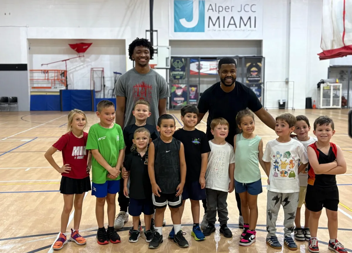 Driven Athletes young players with their coaches at the Alper JCC gym
